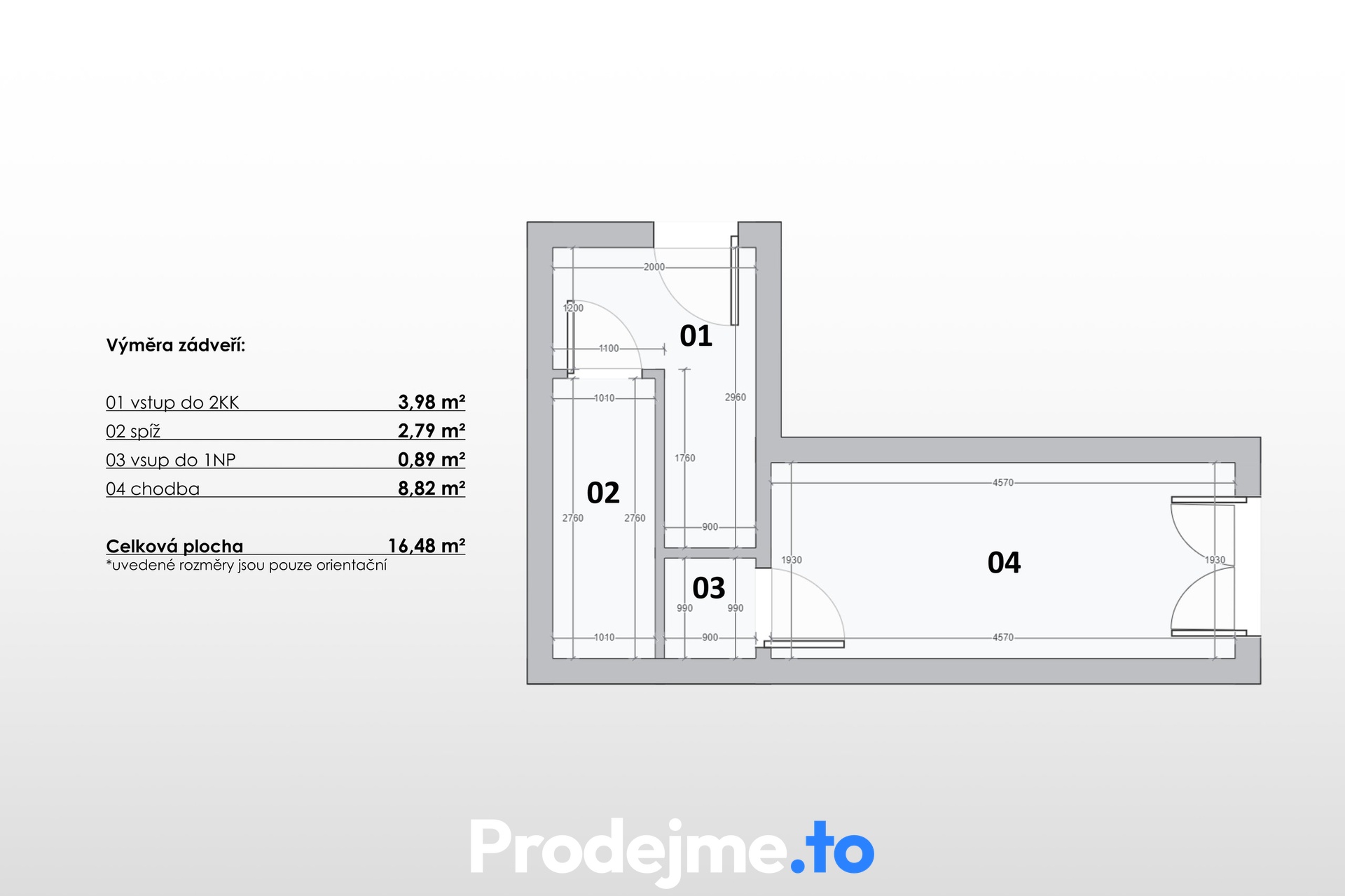 2D půdorys - zádveří